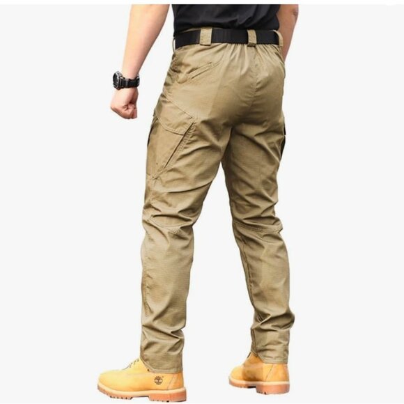 Mens Tactical Cargo Pants Water Resistant Hiking Outdoor Work Pants Multi Pocket - Picture 8 of 10